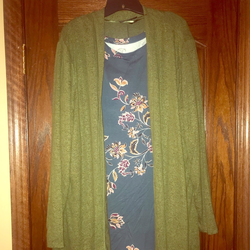 Lane Bryant gorgeous green cardigan nwot 26/28